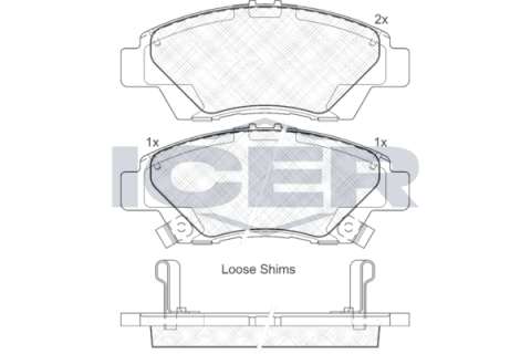 Колодки гальмівні (передні) Honda Jazz 01-/City/Freed 08-/Insight 09-