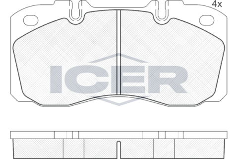 Колодки тормозные (передние) Iveco Daily IV/V/VI 06-/Line 14-16/Eurocargo 91-15