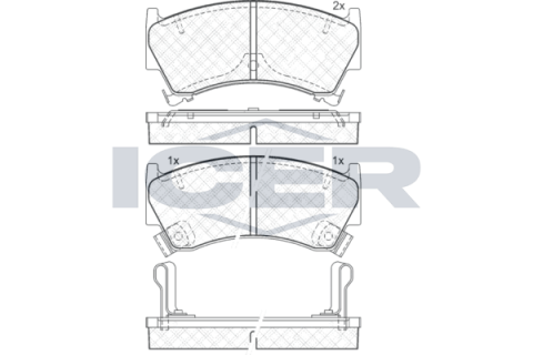 Колодки гальмівні (передні) Nissan Almera 95-00 Колодки гальмівні (передні) Nissan Almera 95-00