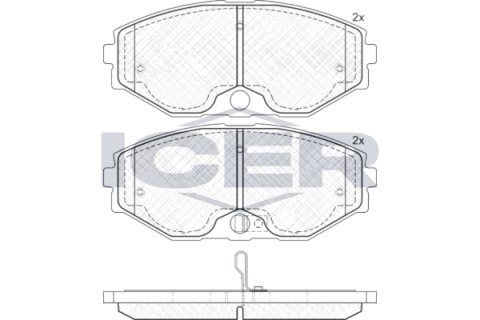 Колодки тормозные (передние) Nissan Maxima 99-07/Infiniti J30 92-97/Q45 89-96 (Akebono)