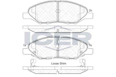 Колодки гальмівні (передні) Nissan Micra II/III 92-10/Note 06-12/Tiida 07-12 Колодки гальмівні (передні) Nissan Micra II/III 92-10/Note 06-12/Tiida 07-12
