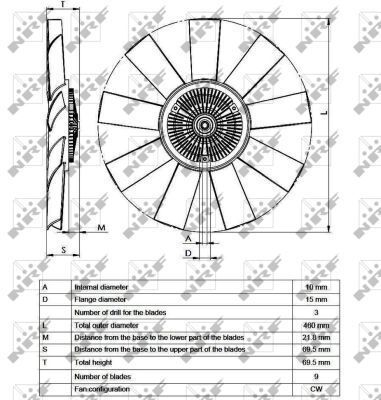 Муфта вентилятора MB Sprinter 2.9TDI (3 отв.)