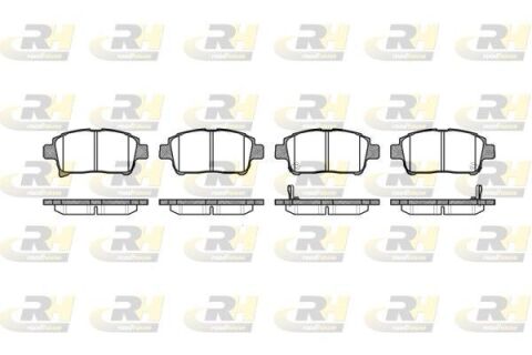 Колодки гальмівні (передні) Toyota Prius/Yaris 99-05 (Akebono)