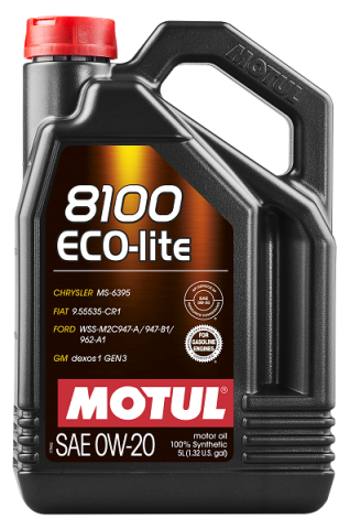 Моторное масло Motul 8100 ECO-lite 0W-20, 5 литров