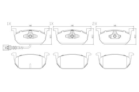 Колодки гальмівні (передні) Audi A3/Seat Leon/Skoda Octavia IV/V/VW Golf VII 12- (+датчик) Колодки гальмівні (передні) Audi A3/Seat Leon/Skoda Octavia IV/V/VW Golf VII 12- (+датчик)