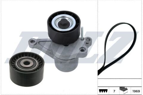 RENAULT К-т поликлинового ремня (ремень + 2шт. ролика) Trafic,Movano,Laguna