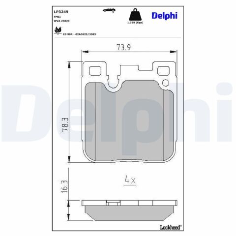 Колодки тормозные (задние) BMW 3 (F30/F31/F34/F80)/4 (F32/F82) 11- B37/B47/N13/N47/N55