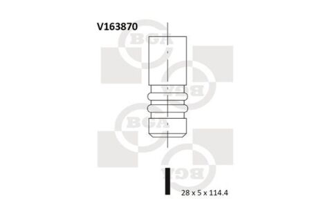 Клапан двигателя впуск. Insignia 10-/Alfa Romeo 159 08-10 1.9-2.4 JTD (114.4x28x5)