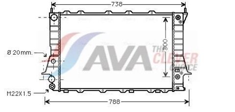 Радиатор охлаждения двигатель. 100 C4,4 CYL-5 CYL. 90- (632x409x26) AUDI