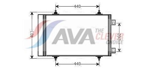 Радіатор кондиціонера JUMPY 1.6D-2.0D 07- CITROEN
