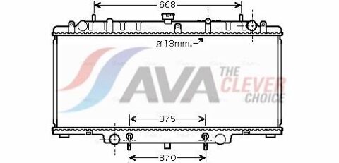 Радіатор охолодження двигуна. (built-in oil cooler) PATROL GR V 2.8, 3.0 TD 97- NISSAN Радіатор охолодження двигуна. (built-in oil cooler) PATROL GR V 2.8, 3.0 TD 97- NISSAN