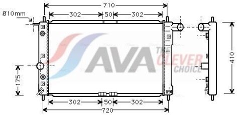 Радіатор Nubira II AUT 99- DAEWOO