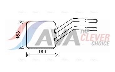 Радиатор отопления TRANSIT TOURNEO 2.0 00-, 2.2 06-, TRANSIT 2.0 00-, 2.2 06- FORD