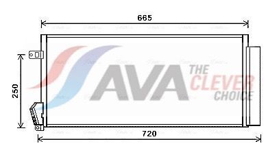 Радиатор кондиционера Doblo 10-, Opel Combo Tour 12- FIAT