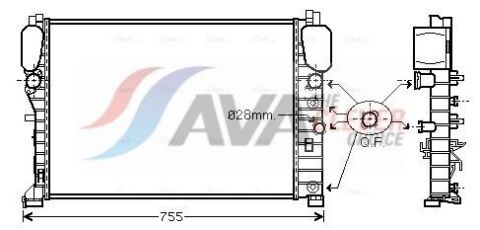 Радіатор охолодження W211 E200/500 02-DB