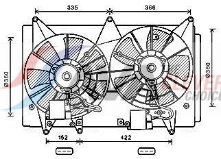 Вентилятор радіатора CX-7 2.3 06- MAZDA
