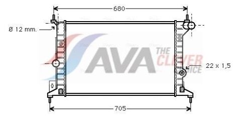 Радіатор охолодження Vectra B 1.6/2.0 95- OPEL