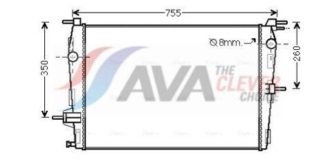 Радіатор охолодження двигуна. Grand Scenic III, Fluence, Megane III 1.6 08- RENAULT