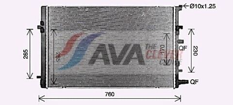 Радіатор охолодження двигуна. GRAND SCENIC IV 1.7 18-, KANGOO III RAPID 21-, KANGOO III 21- RENAULT