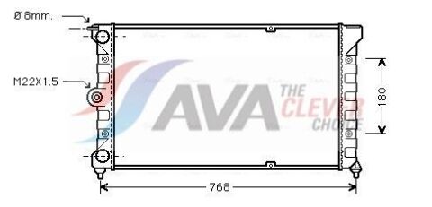 Радіатор охолодження двигуна. PASSAT B2 (з кондиціонером) VW