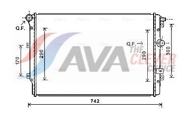 Радіатор охолодження двигуна. SHARAN 1.4, 2.0 10-, TIGUAN 1.4, 2.0 07-, SEAT VW Радіатор охолодження двигуна. SHARAN 1.4, 2.0 10-, TIGUAN 1.4, 2.0 07-, SEAT VW