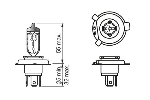 Лампа галогенна HS1 12V 35/35W ECO Лампа галогенна HS1 12V 35/35W ECO