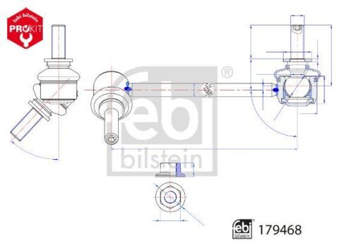 Тяга стабилизатора (переднего) (R) Tesla Model 3 17-