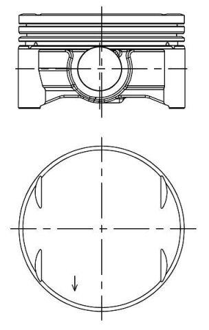 Поршень з кільцями та пальцем (розмір відп. 84.50/+0.50) BMW E39/E46/E53 3.0 i (6ц.) (M54 B30 (306 S3)
