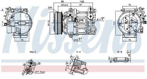 Компресор кондиціонера ASTRA K 15-, INSIGNIA B 17- OPEL