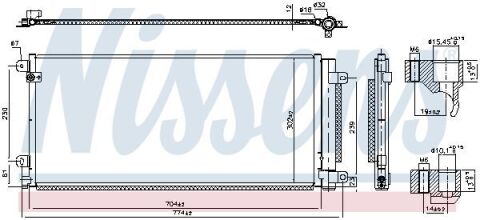 Радіатор кондиціонера (конденсатор) з осушувачем CIVIC X 1.0 18-, 1.5 16- HONDA