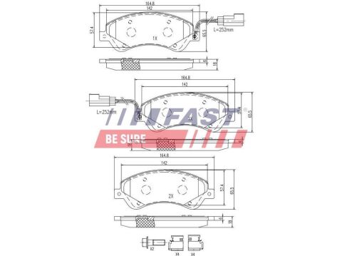 Колодки гальмівні дискові передні FORD Transit 06-14