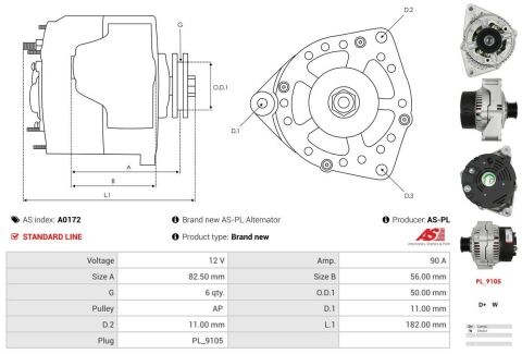Генератор MB Sprinter/VW LT 2.3 96-06 (12V/90A) Генератор MB Sprinter/VW LT 2.3 96-06 (12V/90A)