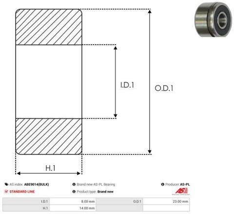 Підшипник кульковий d<30
