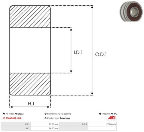 Підшипник кульковий d<30