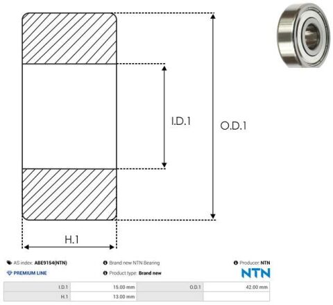 Підшипник кульковий d<30