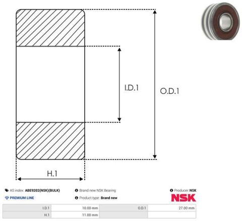 Підшипник кульковий d<30