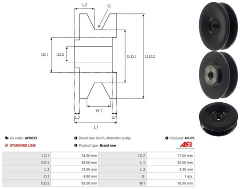 Шків ременя генератора