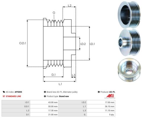 Шків ременя генератора