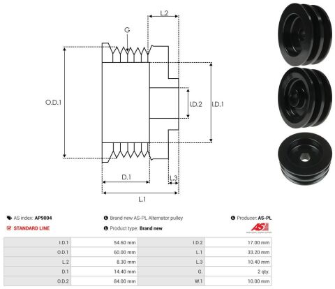 Шків ременя генератора