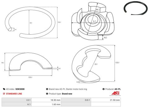 Кільце металеве стопорне Кільце металеве стопорне