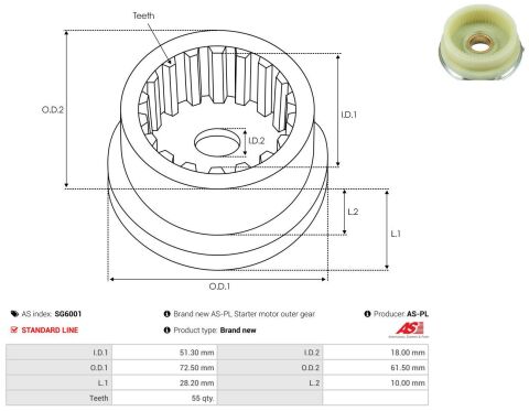 Зубчасте колесо редуктора стартера