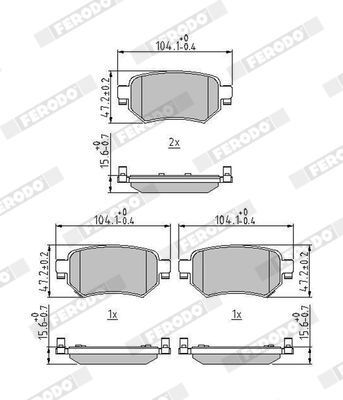 Колодки тормозные дисковые (комплект 4 шт) Колодки тормозные дисковые (комплект 4 шт)