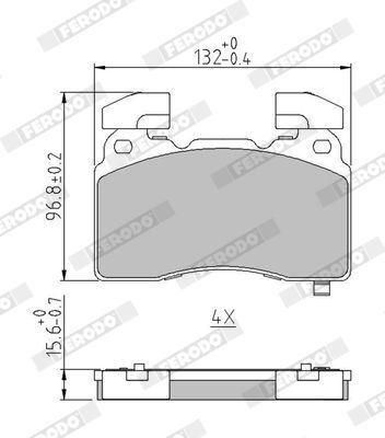Колодки тормозные дисковые (комплект 4 шт)