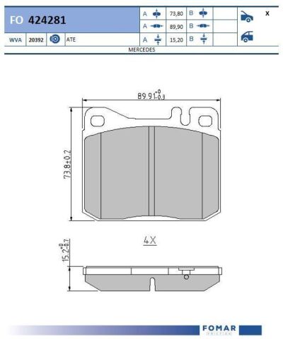 Колодки гальмівні дискові
