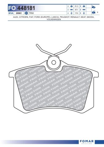 Колодки гальмівні дискові