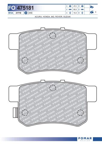 Колодки гальмівні дискові Колодки гальмівні дискові