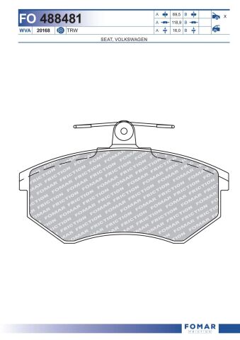 Колодки гальмівні дискові