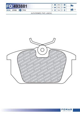 Колодки тормозные дисковые Колодки тормозные дисковые