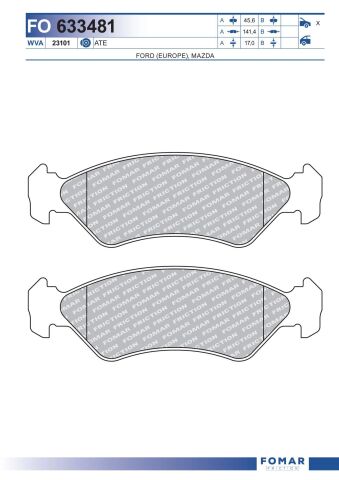 Колодки гальмівні дискові