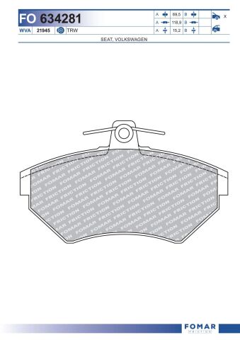 Колодки тормозные дисковые